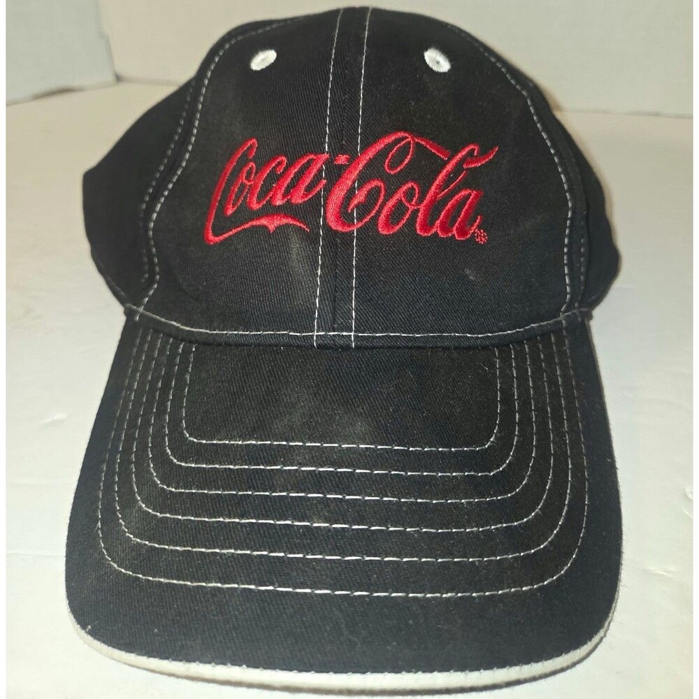 Black Solid Baseball Cap Hat Adjustable Strap Unisex Adults Casual One Size